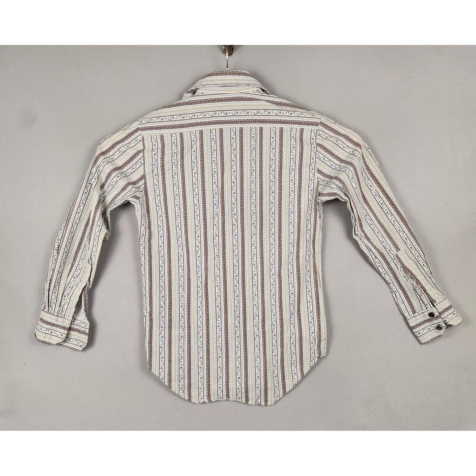Vintage Positano Shirt Mens Small Stripe Long Sleeve Button Front Made Usa — image 2 of 8